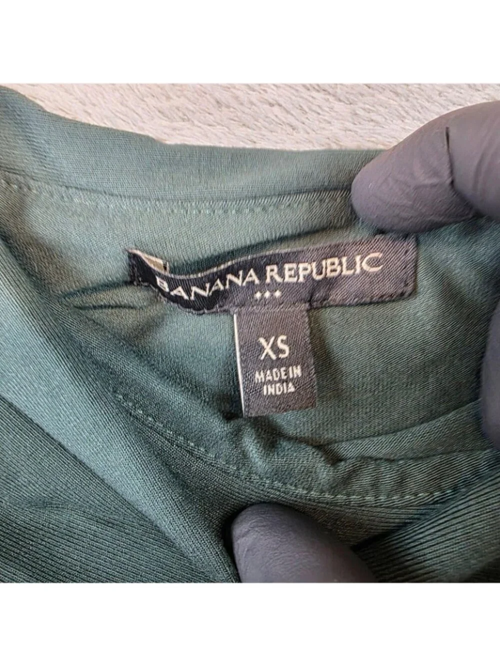 Banana Republic Tank Top Womens XS Green One Shoulder Jersey Summer Party